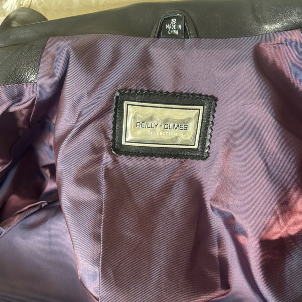 Women's Black Leather Jacket - Picture 3 of 16